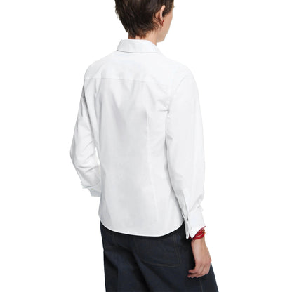 CH Women's Clothing -Women's White Button Down Shirt CHHC Logo Embroidered Long Sleeve Casual Formal Office Blouse Top    Your Coastal Marketplace | Shoreshopper.com