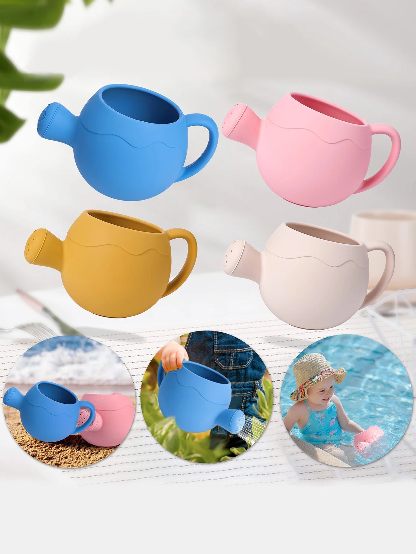 Baby Beach Toys Children Outdoor Games Sand Play Set Infants Digging Sand Silicone Rake Watering Pot Play Beach Toys for Kids    Your Coastal Marketplace | Shoreshopper.com