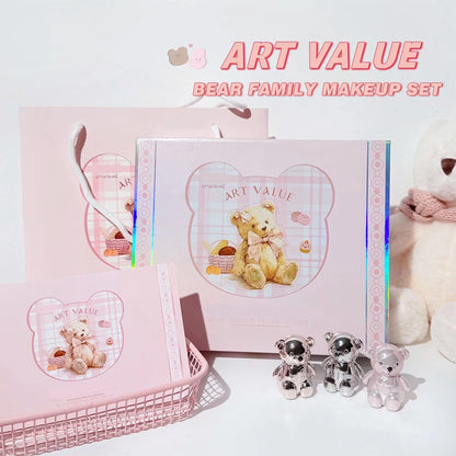 ART VALUE 7PC Makeup Sets Include 3 Colors Matte Lip Mud,1 Pressed Powder,1 Blush,1 Eyes Palette,1 Necklace Beauty Makeup Sets - ShoreCo.Shop