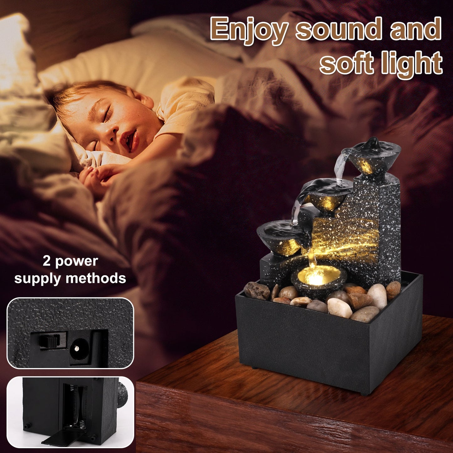 New Desktop Waterfall Decoration Creative Flowing Water Ornaments Small Living Room Office Ornaments Tabletop Fountain Ornaments    Home Decor Supply | Online Retail | ShoreShopper.com