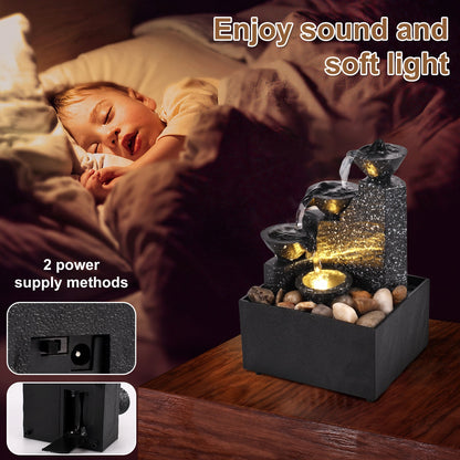 New Desktop Waterfall Decoration Creative Flowing Water Ornaments Small Living Room Office Ornaments Tabletop Fountain Ornaments    Home Decor Supply | Online Retail | ShoreShopper.com