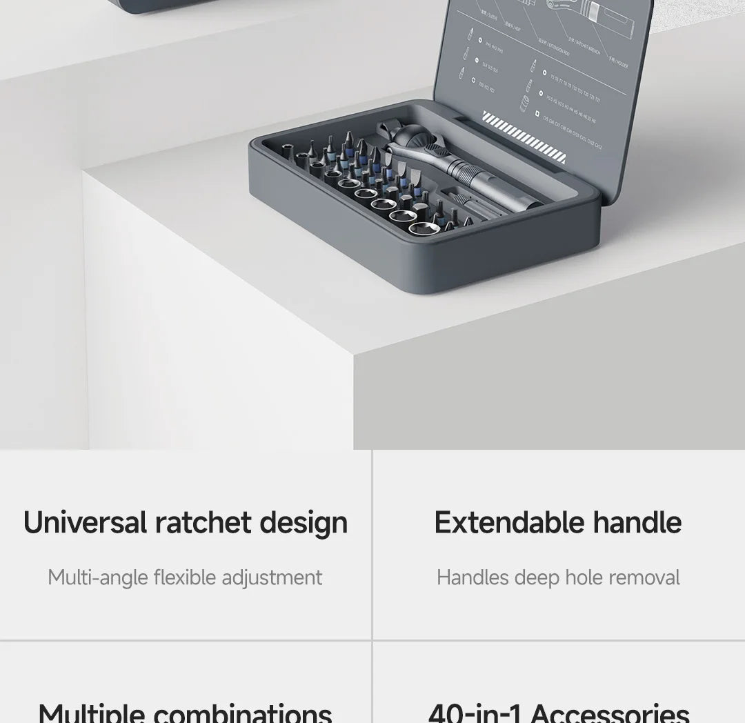 VMAN 40-in-1 Multi-Function Ratchet Screwdriver Kit with Magnetic Bits – Mini Repair Tool Set for PC, iPhone & Home Use    Home Decor Supply | Online Retail | ShoreShopper.com