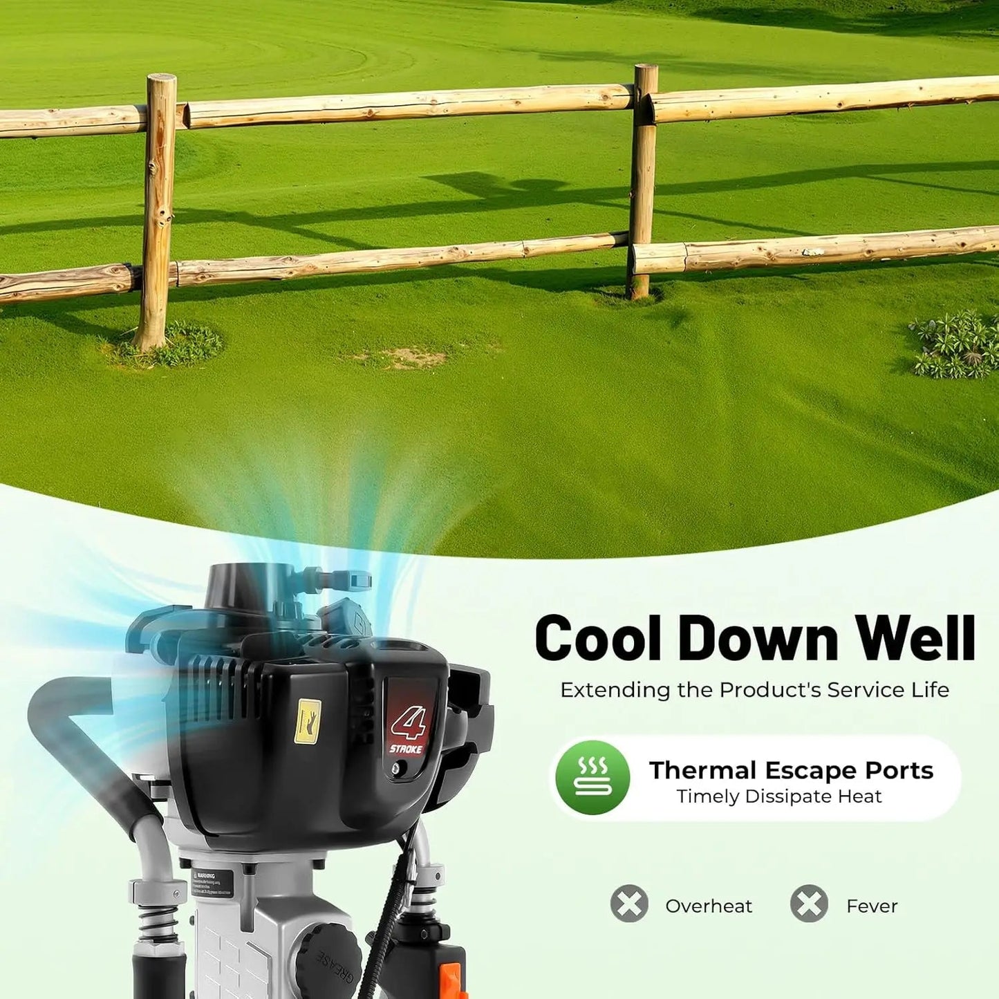 37.7CC 4 Stroke Gas-Powered T Post Driver, Gas Powered Pile Driver with Storage Box, Single Cylinder , Customized    Home Decor Supply | Online Retail | ShoreShopper.com