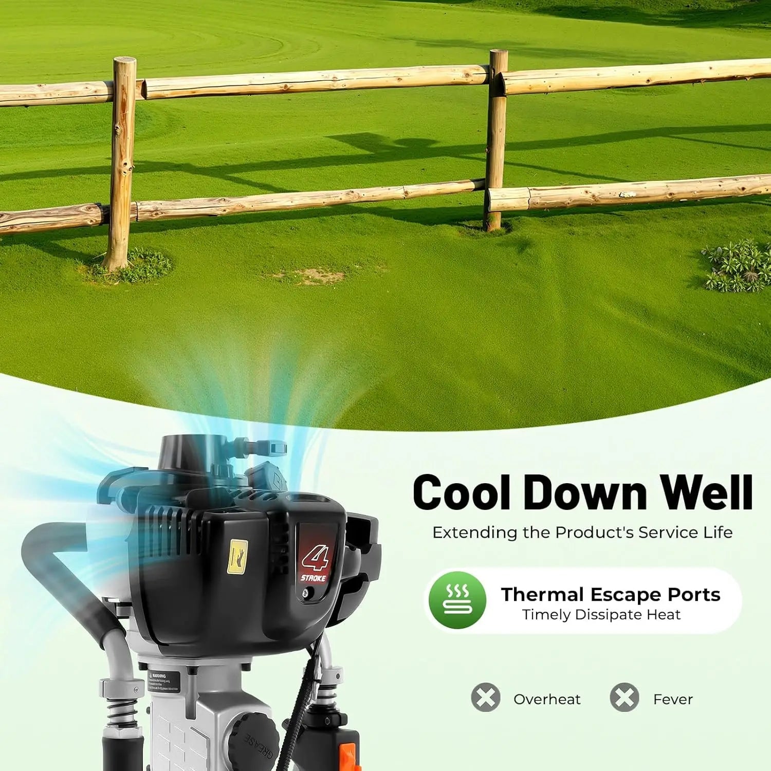 37.7CC 4 Stroke Gas-Powered T Post Driver, Gas Powered Pile Driver with Storage Box, Single Cylinder , Customized    Home Decor Supply | Online Retail | ShoreShopper.com