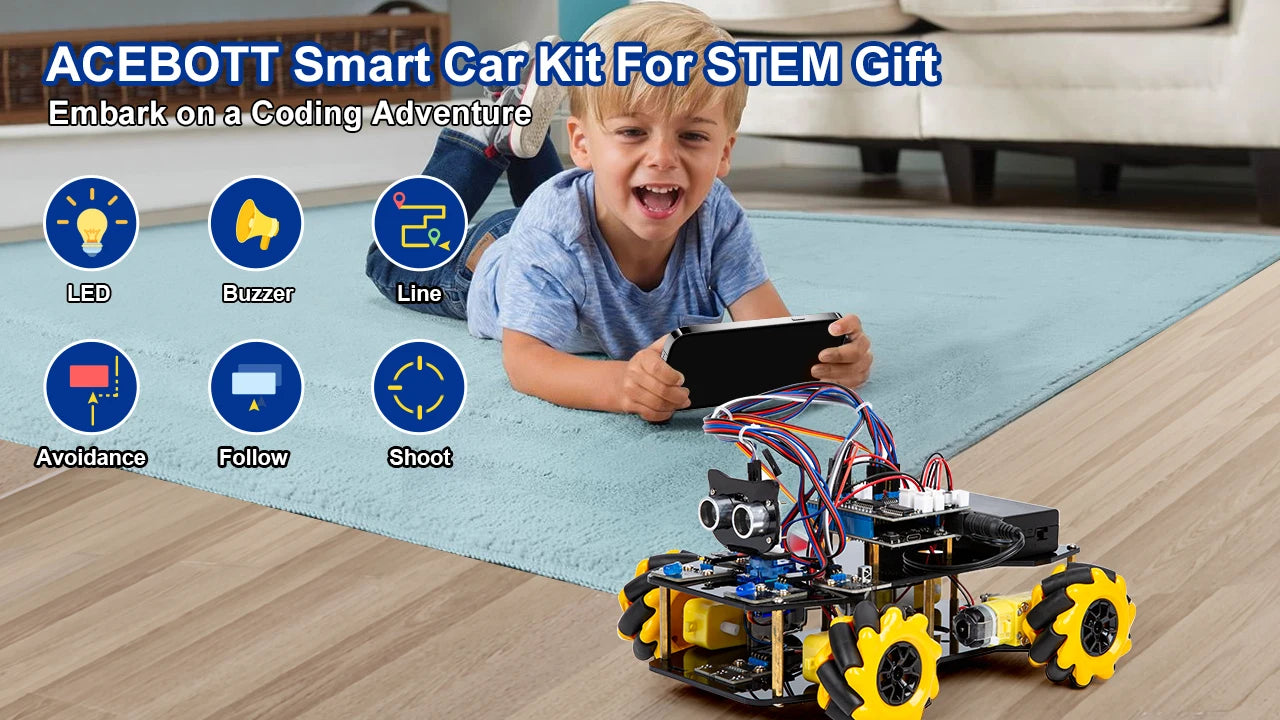 ESP32 Smart Robot Car Kit  Remote Control Car for Arduino Programming Project STEM Education Science Coding Kit - ShoreCo.Shop