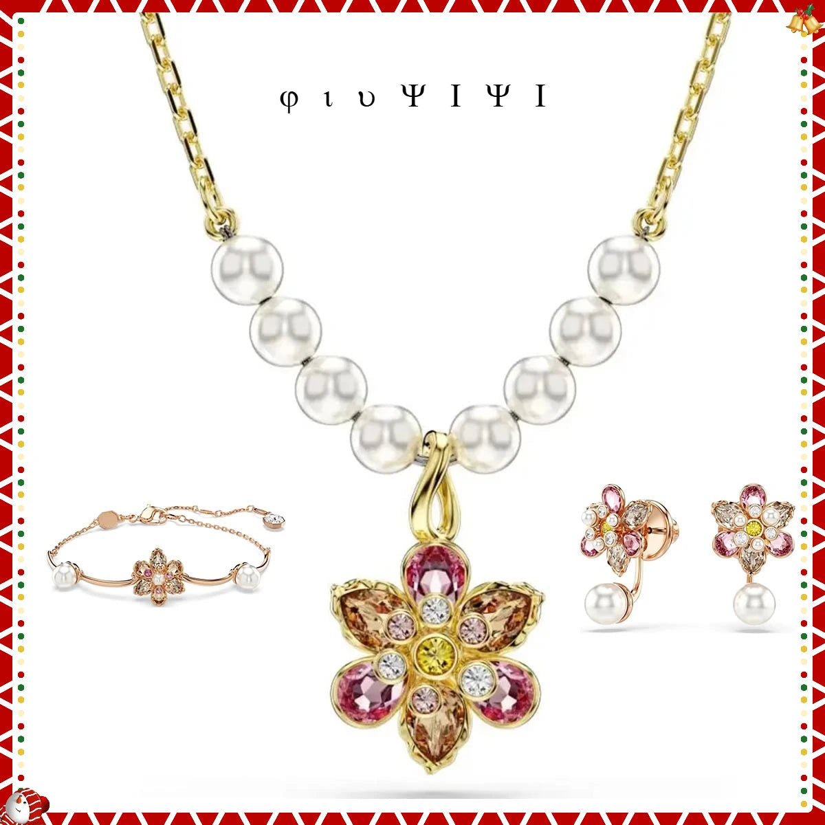 2025 New Gorgeous Flower Yang Jewelry Set: An Elegant Flower Art Feast with Gold Inlaid Treasures and Pearls    Home Decor Supply | Online Retail | ShoreShopper.com