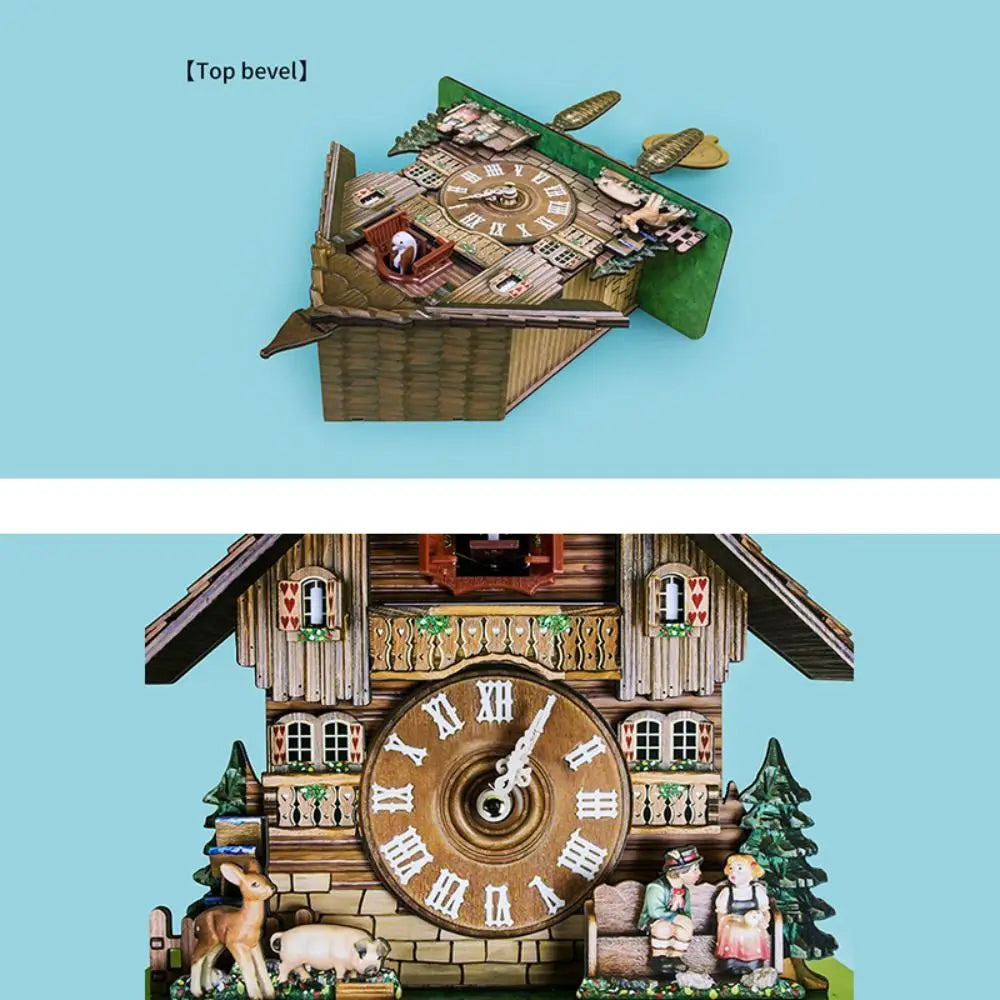 Forest Tower Wood Pendulum Vintage Clocks Vintage Silent Wood Wall Clock Wooden 3D Chiming 3D Chiming Clock Housewarming Gift    Home Decor Supply | Online Retail | ShoreShopper.com