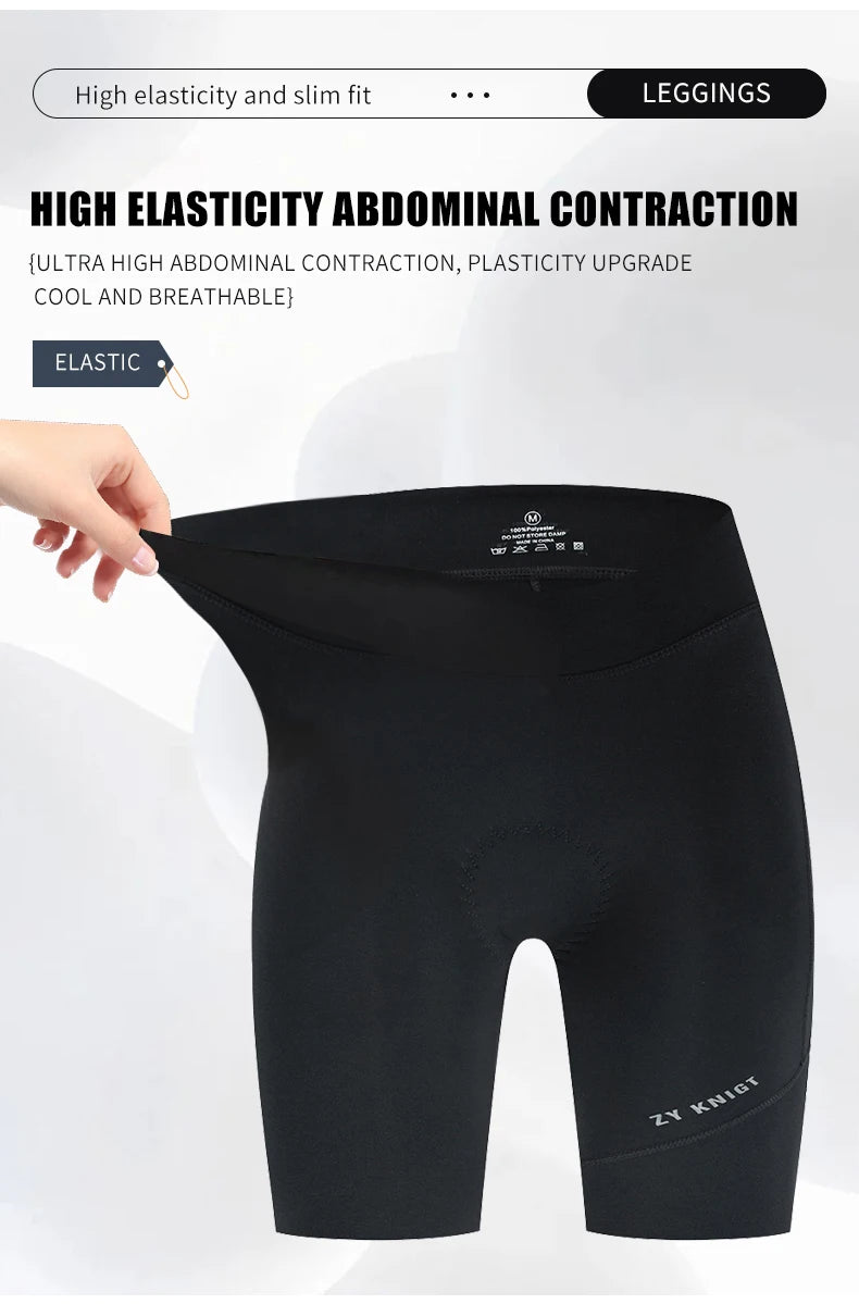 ZYKNIGT bib women's summer free cut hems, high-quality cycling shorts, breathable and quick drying sports pants - ShoreCo.Shop