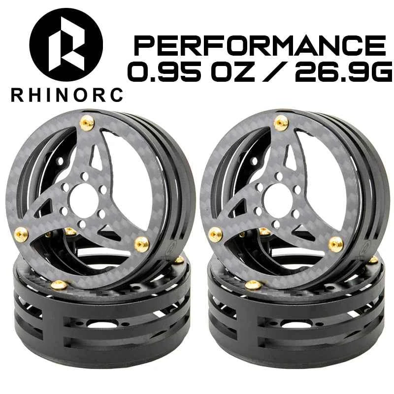 RhinoRC 2.2 inch Narrow Carbon Fiber Aluminum Pro LightWeight RC Car Crawler Wheel Pro Shafty MOA