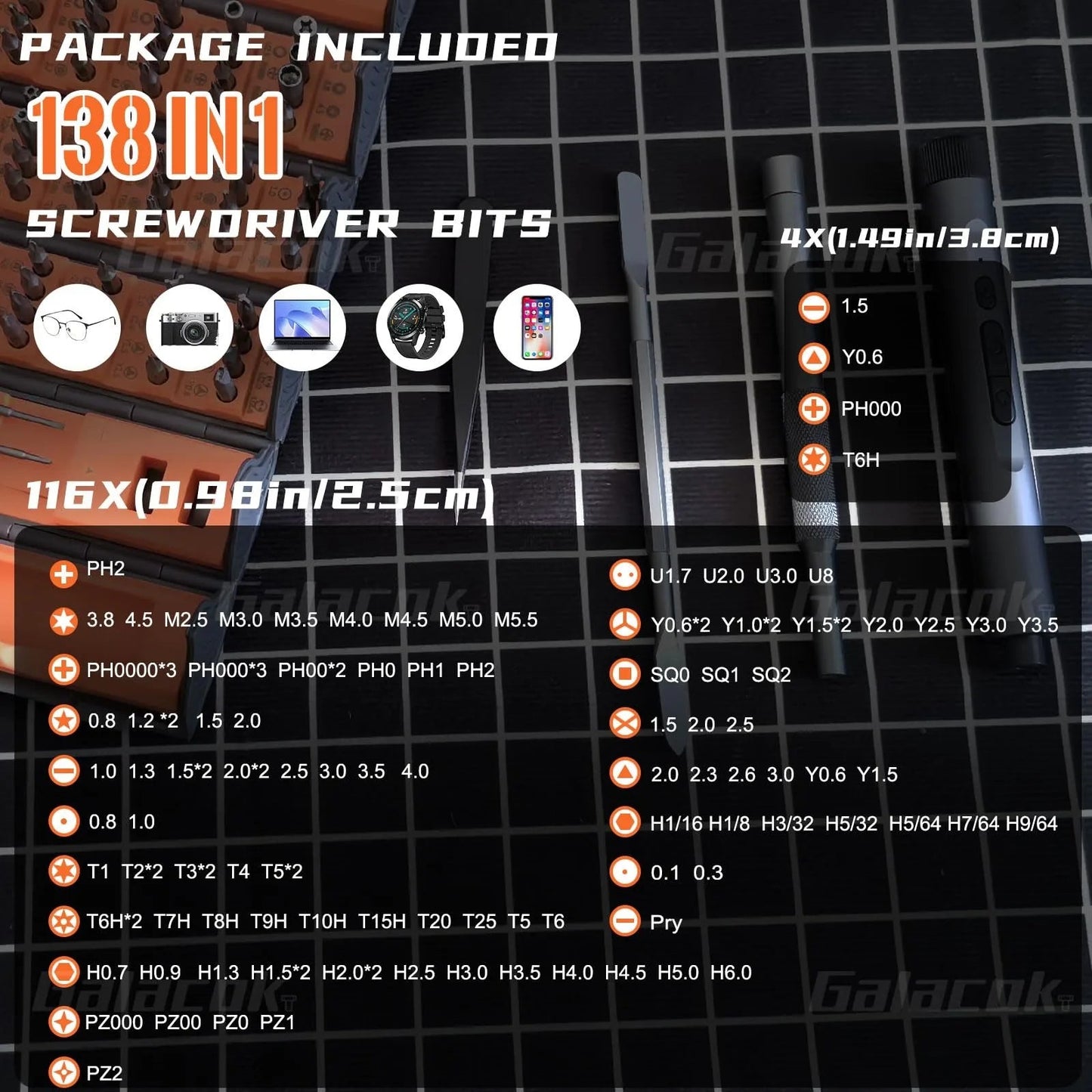 138 in 1 Electric Precision Screwdriver Set Mini Repair Tool Kit with 122 Magnetic Phillips Torx Bits for iPhone Watch Camera PC    Home Decor Supply | Online Retail | ShoreShopper.com