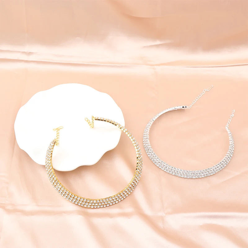 4Pcs/set Bridal Jewelry Set Necklace Bracelets Ring Earrings Set Super Gorgeous Luxury Shiny Fashion Jewelry Party Gift    Home Decor Supply | Online Retail | ShoreShopper.com