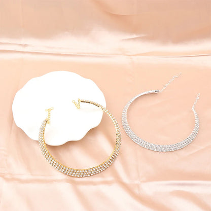 4Pcs/set Bridal Jewelry Set Necklace Bracelets Ring Earrings Set Super Gorgeous Luxury Shiny Fashion Jewelry Party Gift    Home Decor Supply | Online Retail | ShoreShopper.com