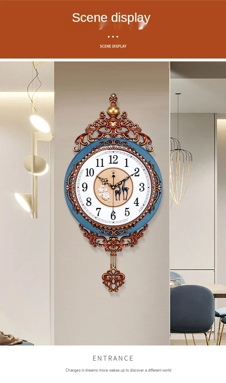 Large Luxury Gold Wall Clock Living Room Silent Creative Swing Wall watches Bedroom Quartz Clocks Wall Home Decor    Home Decor Supply | Online Retail | ShoreShopper.com
