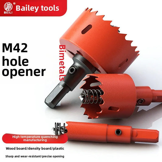 M42 bi-metal woodworking hole saw for drywall, PVC, plastic, iron plate, and recessed light drilling.    Home Decor Supply | Online Retail | ShoreShopper.com
