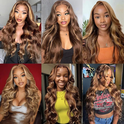P4/27 Highlight Human Hair Wigs Body Wave 220 Density Ombre 13x6 HD Lace Front Wigs Pre Plucked 13x4 Lace Frontal Wigs For Women    Home Decor Supply | Online Retail | ShoreShopper.com