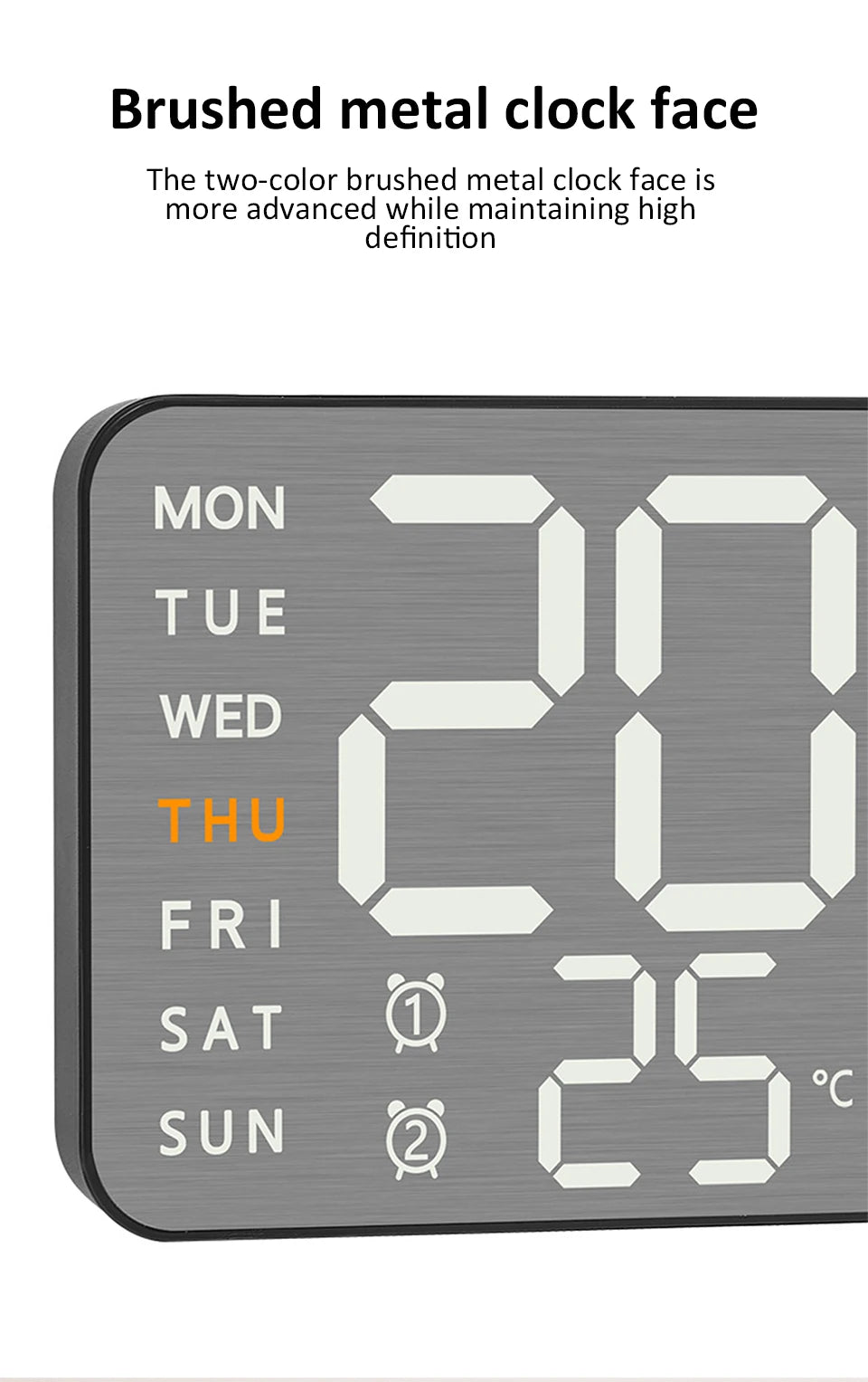 Mirror Brushed Finish Wall Clock Premium Modern Home Wall Clock    Home Decor Supply | Online Retail | ShoreShopper.com
