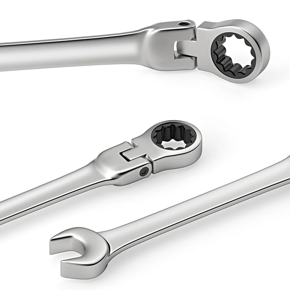 Ratcheting Combination Wrench Set, 6-22mm Metric Flex Head Ratcheting Wrench, Chrome Vanadium Steel Spanner with Bag    Home Decor Supply | Online Retail | ShoreShopper.com