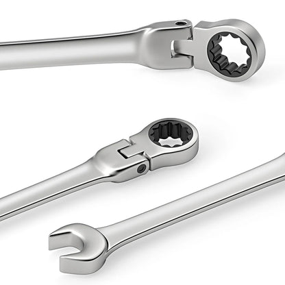 Ratcheting Combination Wrench Set, 6-22mm Metric Flex Head Ratcheting Wrench, Chrome Vanadium Steel Spanner with Bag    Home Decor Supply | Online Retail | ShoreShopper.com