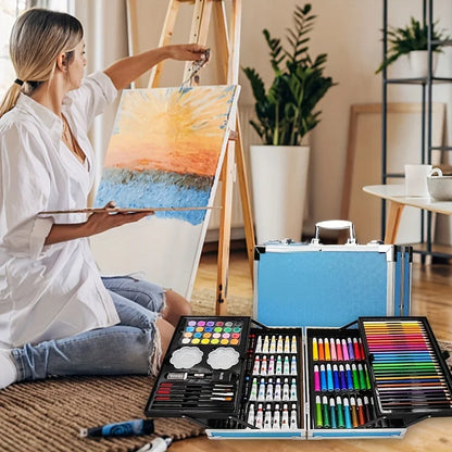 Art Supplies, 145 Pack Painting Drawing Art Kit , Deluxe Double Layers Art Set Crafts, Colored Pencils, Oil Pastels, Watercolor    Home Decor Supply | Online Retail | ShoreShopper.com