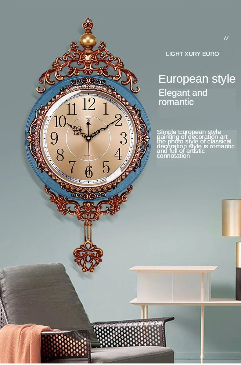 Large Luxury Gold Wall Clock Living Room Silent Creative Swing Wall watches Bedroom Quartz Clocks Wall Home Decor    Home Decor Supply | Online Retail | ShoreShopper.com