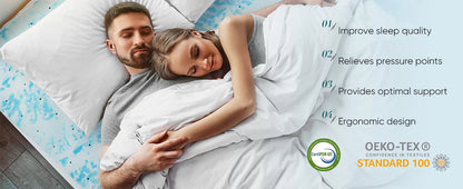 JHK 2 Inch Gel Memory Foam Mattress Topper Full Size Cooling Mattress Soft and Breathable Bed Topper School Bedroom Furniture    Home Decor Supply | Online Retail | ShoreShopper.com