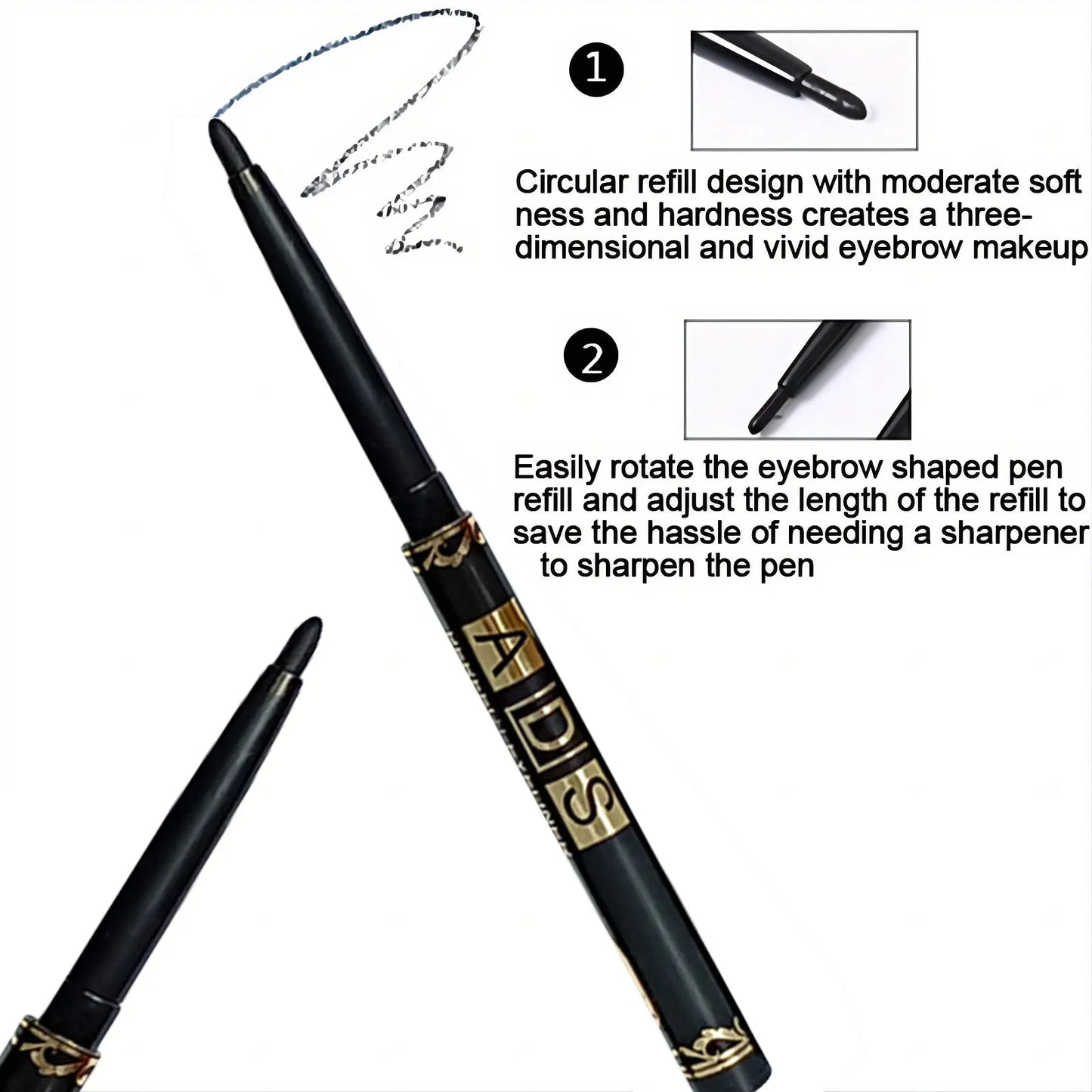 3PCS/9PCS Long-Lasting Waterproof Black Eyeliner Pencil -Smudge-Proof Sweat-Resistant for Bold Eye Makeup, ldeal Gift - ShoreCo.Shop