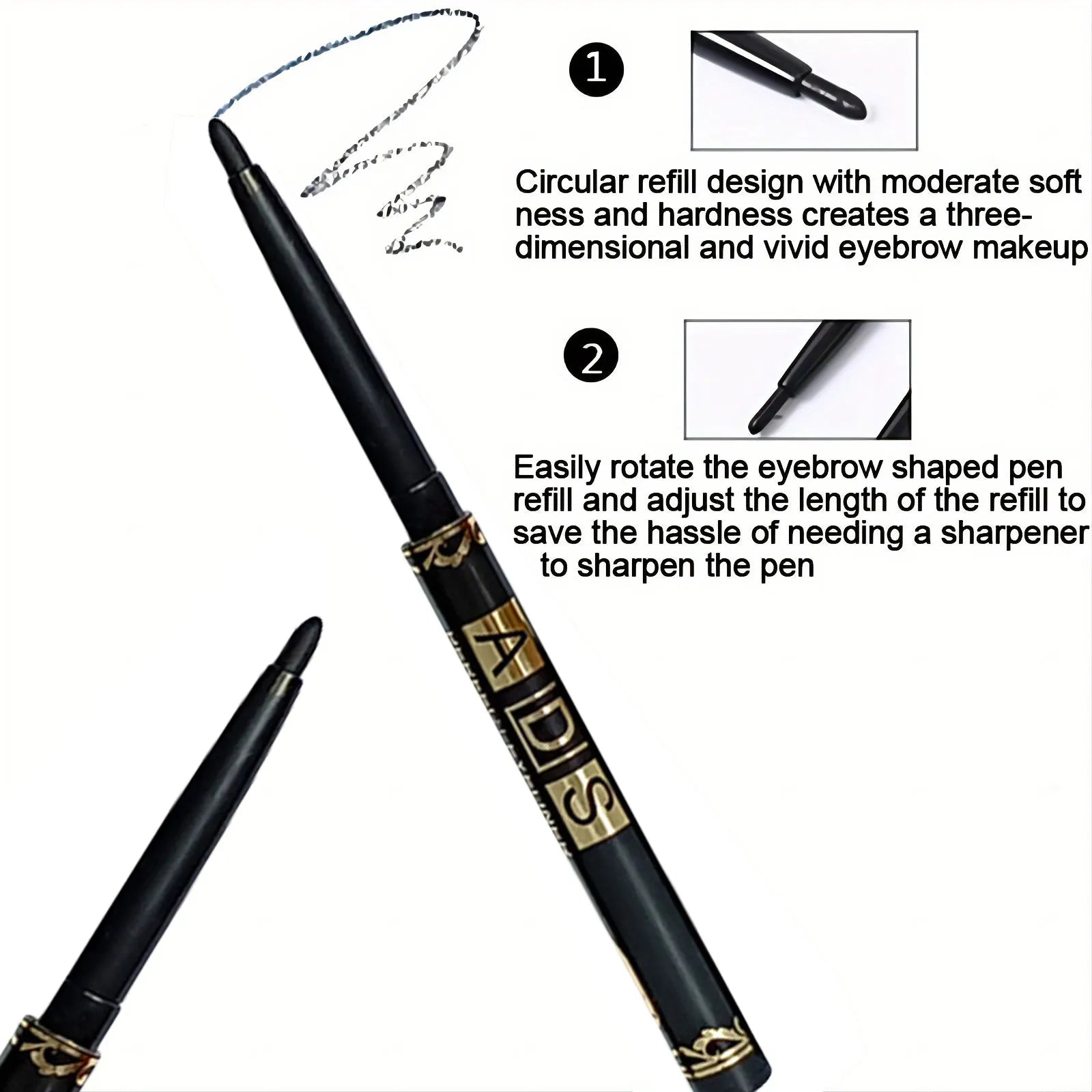 3PCS/9PCS Long-Lasting Waterproof Black Eyeliner Pencil -Smudge-Proof Sweat-Resistant for Bold Eye Makeup, ldeal Gift - ShoreCo.Shop