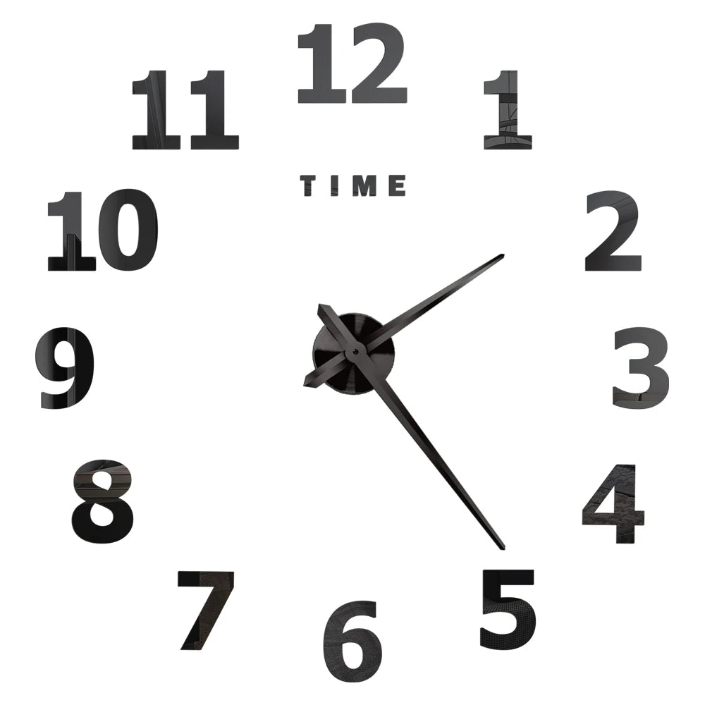Large Wall Clock Quartz Needle 3D DIY 27" 37" or 47" Wall Clock    Home Decor Supply | Online Retail | ShoreShopper.com