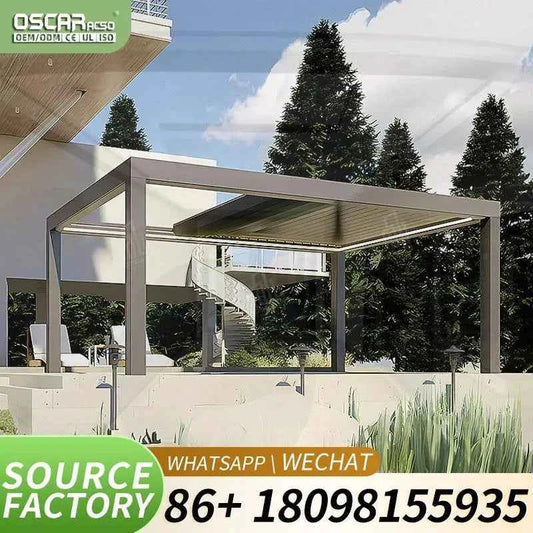Garden Gazebo Pergola Patio Canopy Greenhouse Pavilion Carports Covers Aluminum Powder Coated for Villa Swimming Pool pergola