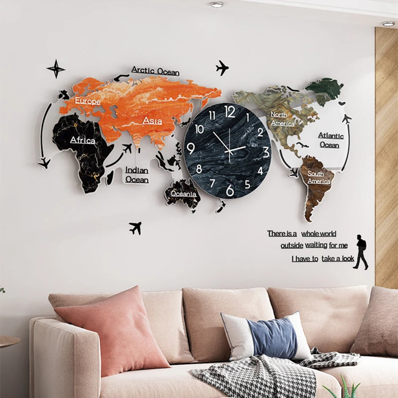 New Hot Unique Acrylic Wall Clock 3D DIY Large Wall Hanging Clock with Stickers Home Decorations    Home Decor Supply | Online Retail | ShoreShopper.com