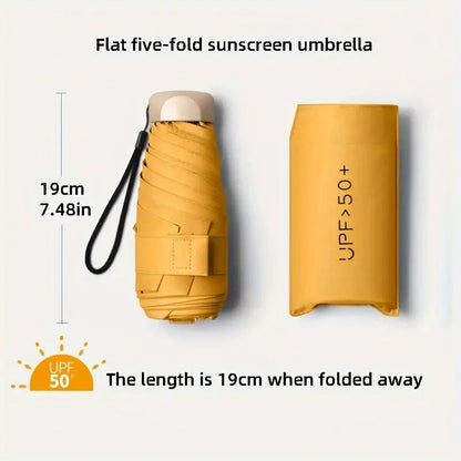 Ultra-Light UV Protection Umbrella - Compact, Foldable Design with Stainless Steel Handle for Sun & Rain, Durable 190T Canopy    Your Coastal Marketplace | Shoreshopper.com