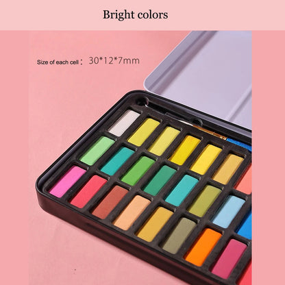 Portable Iron Box Solid Watercolor Paint Set for Art And Hand Drawing Portable Art Supplies    Home Decor Supply | Online Retail | ShoreShopper.com