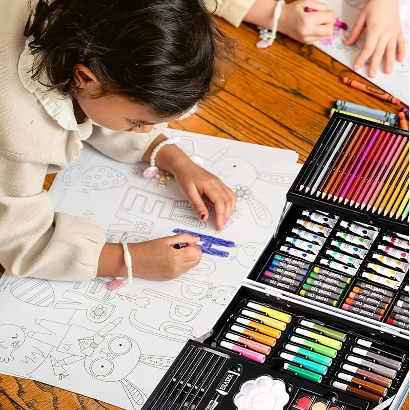 Art Supplies, 145 Pack Painting Drawing Art Kit , Deluxe Double Layers Art Set Crafts, Colored Pencils, Oil Pastels, Watercolor    Home Decor Supply | Online Retail | ShoreShopper.com