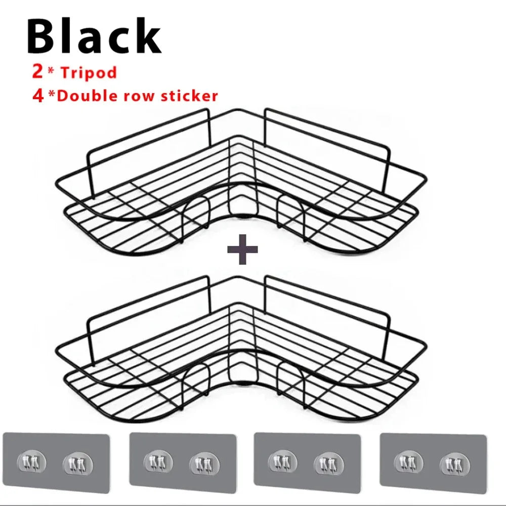 Toilet Storage Rack Bathroom Shelf No-Drill Corner Shelf Shower Wall Mounted Shelf Bracket Bathroom Accessory Organizer Shampoo    Home Decor Supply | Online Retail | ShoreShopper.com