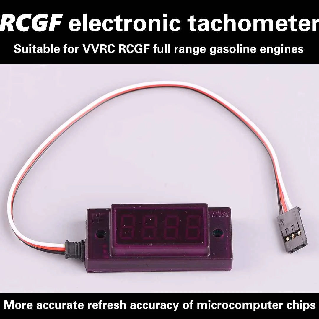 RCGF Electronic Tachometer RC Model Use Ignition for Motor RPM Revolutions Speed Measurement Meter
