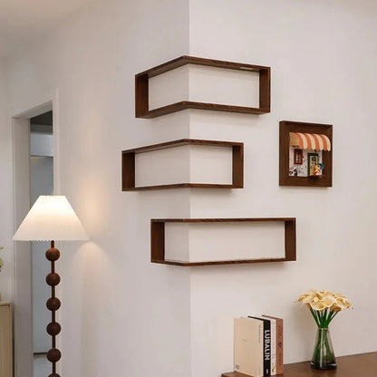 Space Saving 90 Degree Corner Wall Shelf Floating Shelf Suspended Wooden Display Shelf Wall Mounted Corner Bookshelf Home    Home Decor Supply | Online Retail | ShoreShopper.com
