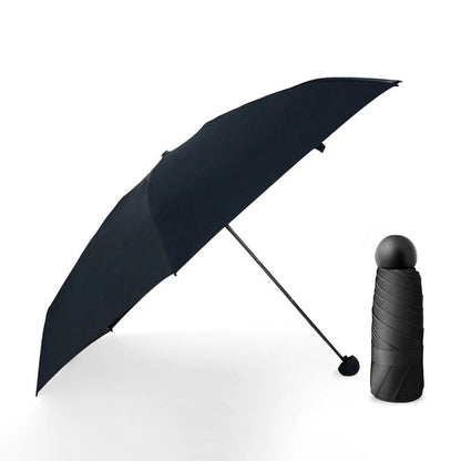 Capsule Umbrella, Portable Mini Sun Umbrella, Sunscreen Umbrella, Black Alloy Handle, with Storage Box, Dual-Use for Sun Protect    Your Coastal Marketplace | Shoreshopper.com