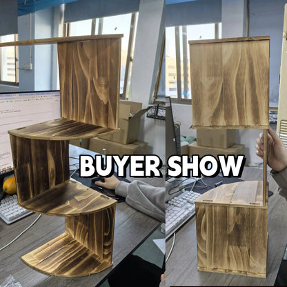 4-Layers Wooden Wall Shelf wood Color Wall Mounted Display Stand Home Organizers Storage Bookshelf Plant Holder Home Appliance    Home Decor Supply | Online Retail | ShoreShopper.com