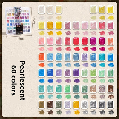 12/98/150/180 Colors Pearl Solid Water Color Paint Set Portable Professional Watercolor Painting School Art Supplies Stationery    Home Decor Supply | Online Retail | ShoreShopper.com