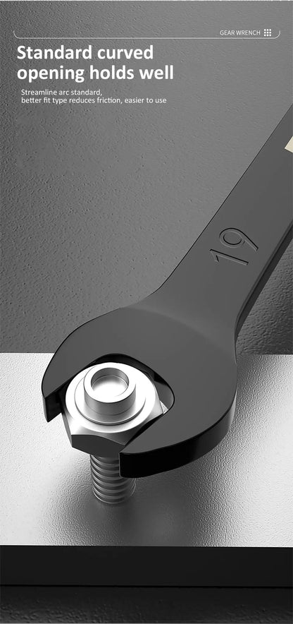 Dual-Purpose Wrench Fast Plum Blossom Ratchet Wrench Industrial Grade 72 Tooth Labor-Saving, Fast and Durable Dual-use Wrench    Home Decor Supply | Online Retail | ShoreShopper.com