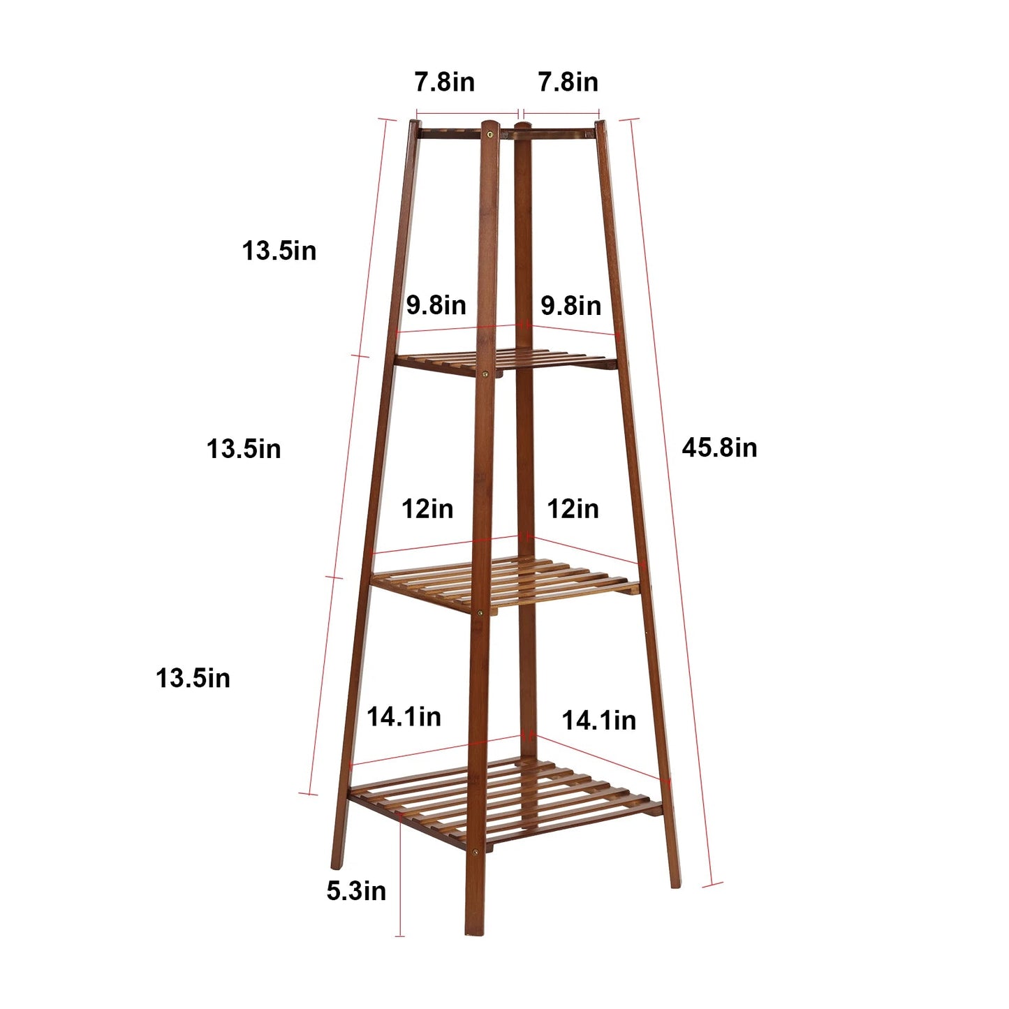 Tiered Bamboo Plant Pot Holder Tall Plant Display Shelf Flower Stand Indoor    Home Decor Supply | Online Retail | ShoreShopper.com