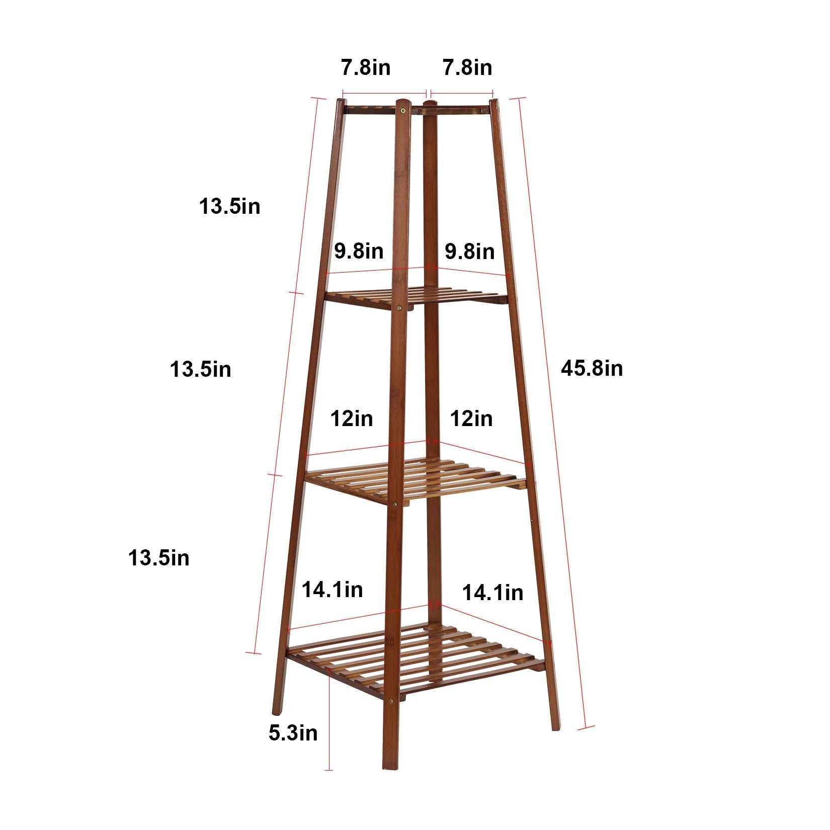Tiered Bamboo Plant Pot Holder Tall Plant Display Shelf Flower Stand Indoor    Home Decor Supply | Online Retail | ShoreShopper.com