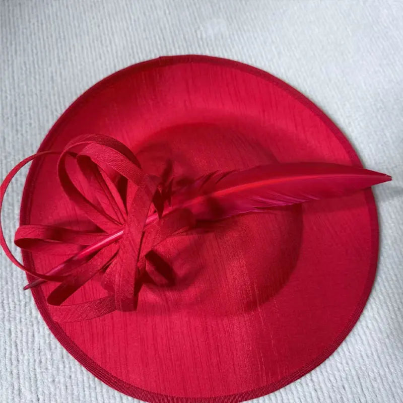 Hat Luxury Headwear Elegant Round Feather Headband Charming Hat Cocktail Party Wedding Headwear Guests Tea Party Top Hat    Your Coastal Marketplace | Shoreshopper.com