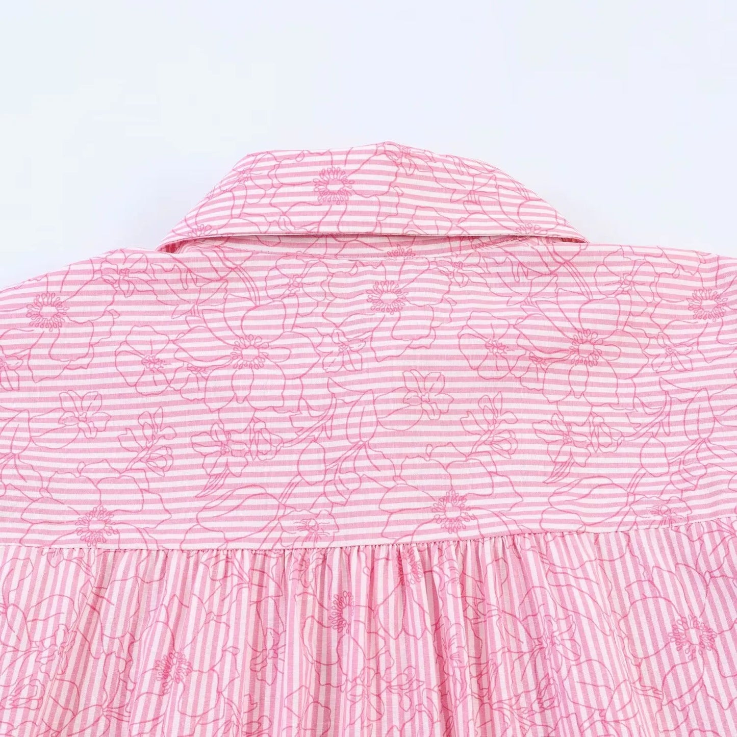 Women's Shirts Spring Summer  Female Lapel Print Striped Shirt Lady Elegant Blouses Casual Temperament Chic Ladies Tops Mujer    Your Coastal Marketplace | Shoreshopper.com