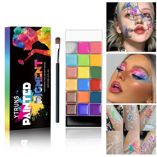 20-Color Body Paint Set – High-Pigment, Waterproof & Quick-Dry Formula with Applicators, for Stage, Festival & Cosplay Makeup    Home Decor Supply | Online Retail | ShoreShopper.com