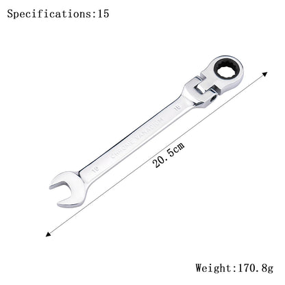 Ratchet Wrench of Keys Spanner Set Hand Tool 72-Tooth Ratcheting Flexible Head Mirror Finish 6mm-27mm Auto and Home Repair 1 pcs    Home Decor Supply | Online Retail | ShoreShopper.com