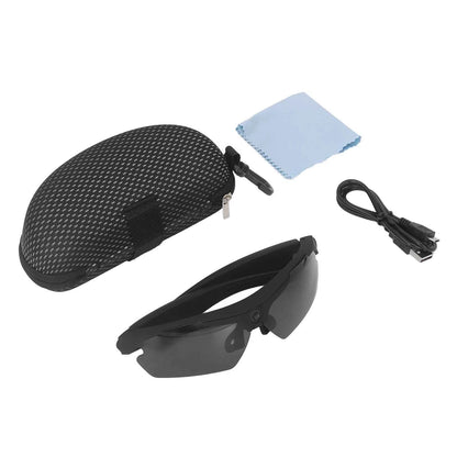 Camera Glasses Video Sunglasses 1080P Full HD Video Recording Shooting Camera Glasses for Cycling Driving Hiking Fishing Hunting