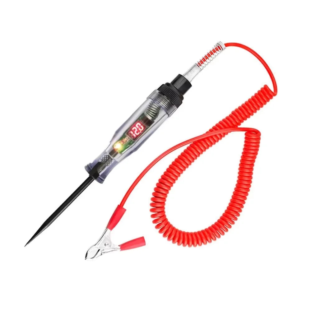 1pc 6V 12V 24V 48V 90V Car Digital Display Test Pen Circuit Test Pen Light Bulb Electric Measuring Pen Repair Tools    Home Decor Supply | Online Retail | ShoreShopper.com