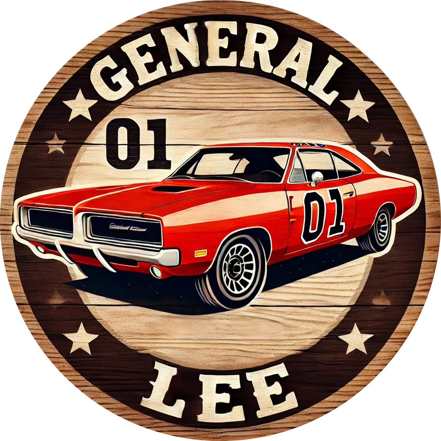 General Dukes Lee Vintage Aluminum Wall Art Sign - 8x8 Retro Decor    Home Decor Supply | Online Retail | ShoreShopper.com