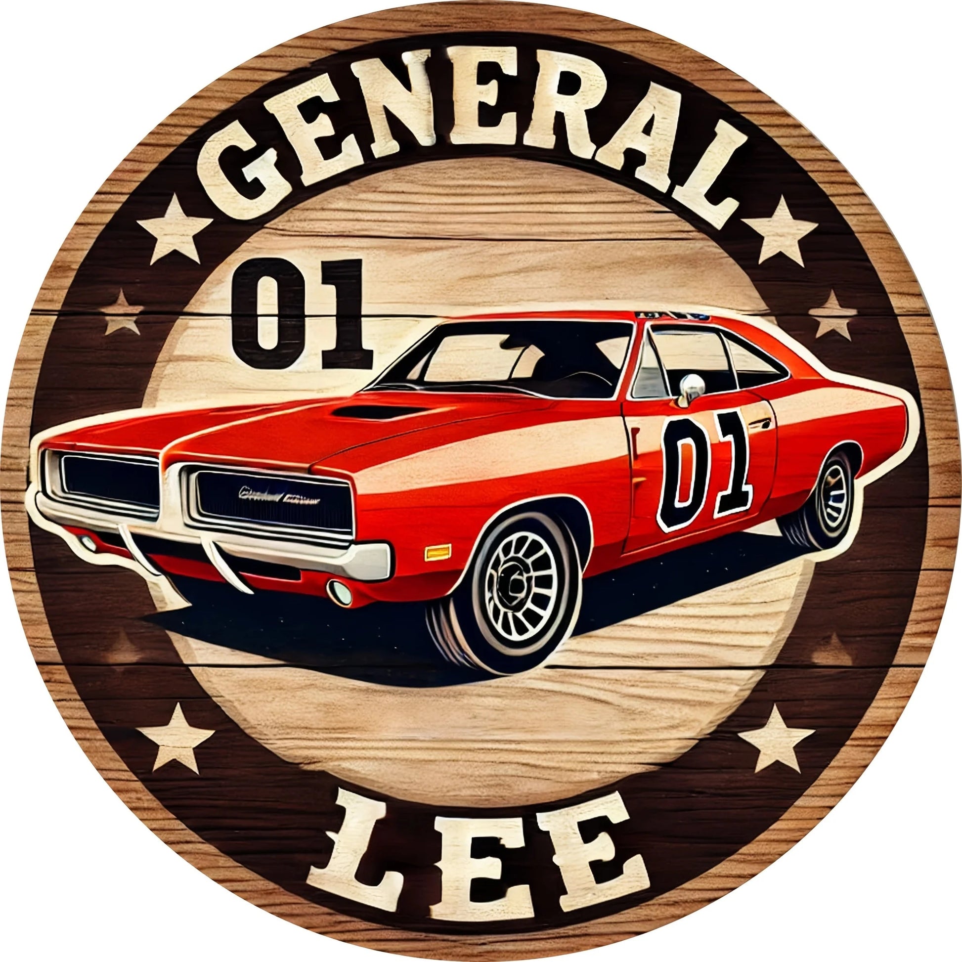 General Dukes Lee Vintage Aluminum Wall Art Sign - 8x8 Retro Decor    Home Decor Supply | Online Retail | ShoreShopper.com